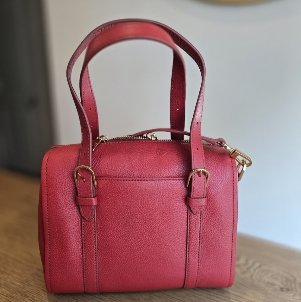 Fossil Red Carlie Satchel